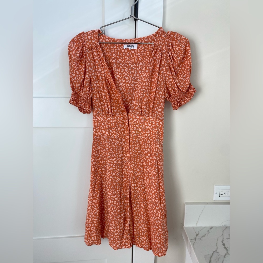 Floral dress with front button details
